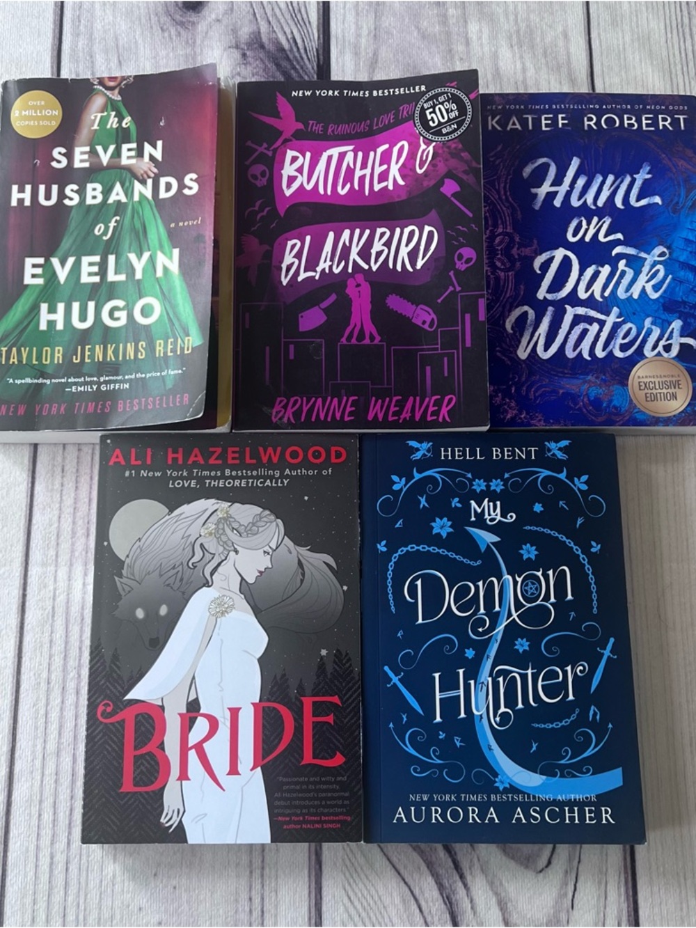 Bestselling Romance Paperback Books - Bundle of 5